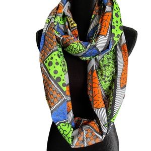 African Print Infinity Scarf and Head wrap